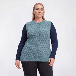 Plus Size Hasting & Smith Solid Button Front Vest alternate view