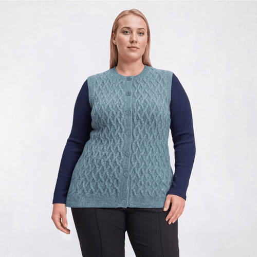 Plus Size Hasting & Smith Solid Button Front Sweater Vest alternate view