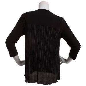 Womens 89th &Madison 3/4 Sleeve Mixed Media Blouse alternate view