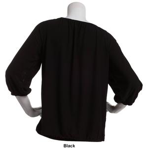 Womens 89th & Madison 3/4 Blouson Cold Shoulder Blouse alternate view
