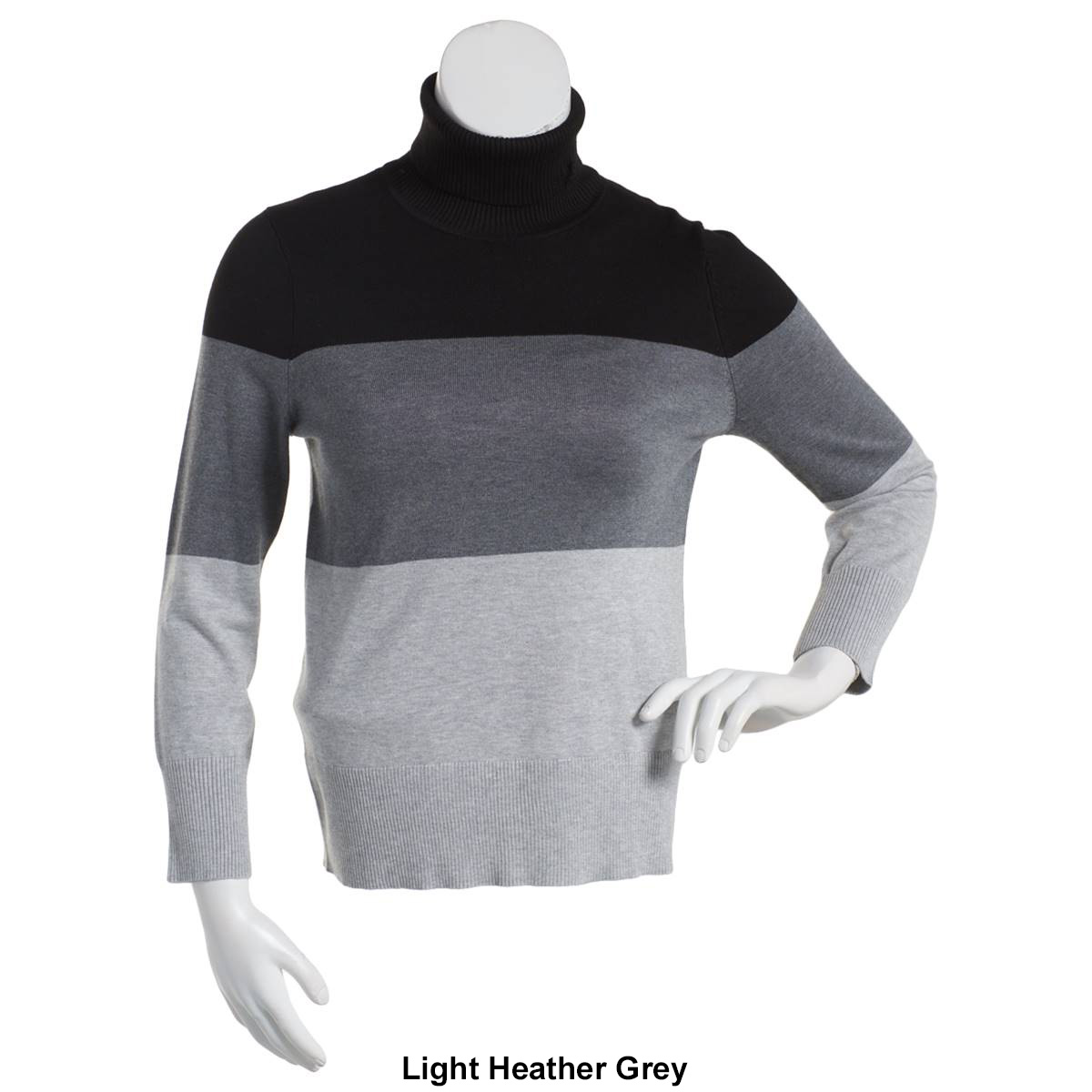 Womens Retrology Color Block Long Sleeve Turtleneck