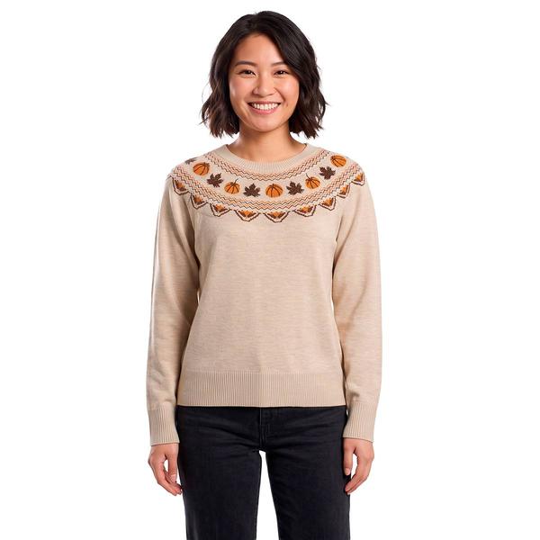 Petite Retrology Crew Neck Pumpkin Fair Isle Sweater alternate view