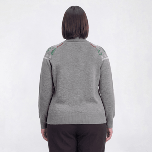 Plus Size Retrology Pinecones Fair Isle Turtleneck Sweater alternate view