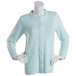 Petite Hasting & Smith Long Sleeve Button Front Solid Cardigan