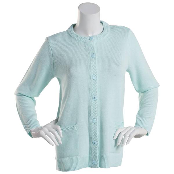 Petite Hasting & Smith Long Sleeve Button Front Solid Cardigan
