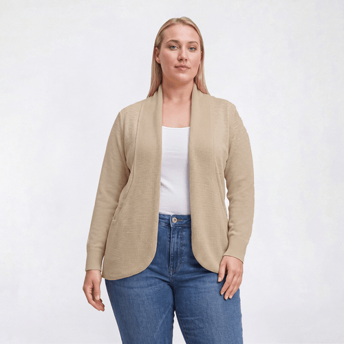 Plus Size 89th & Madison Long Sleeve J Pocket Cardigan alternate view