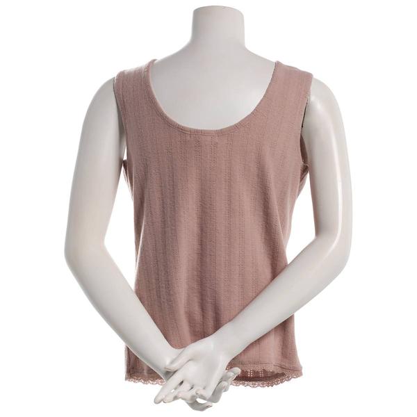 Womens Adyson Parker Solid Pointelle Pajama Tank Top alternate view