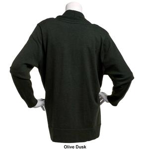 Plus Size 89th & Madison Long Sleeve J Pocket Cardigan alternate view