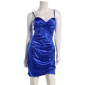 Juniors Emerald Sundae Stretch Satin Corset Sheath Dress alternate view