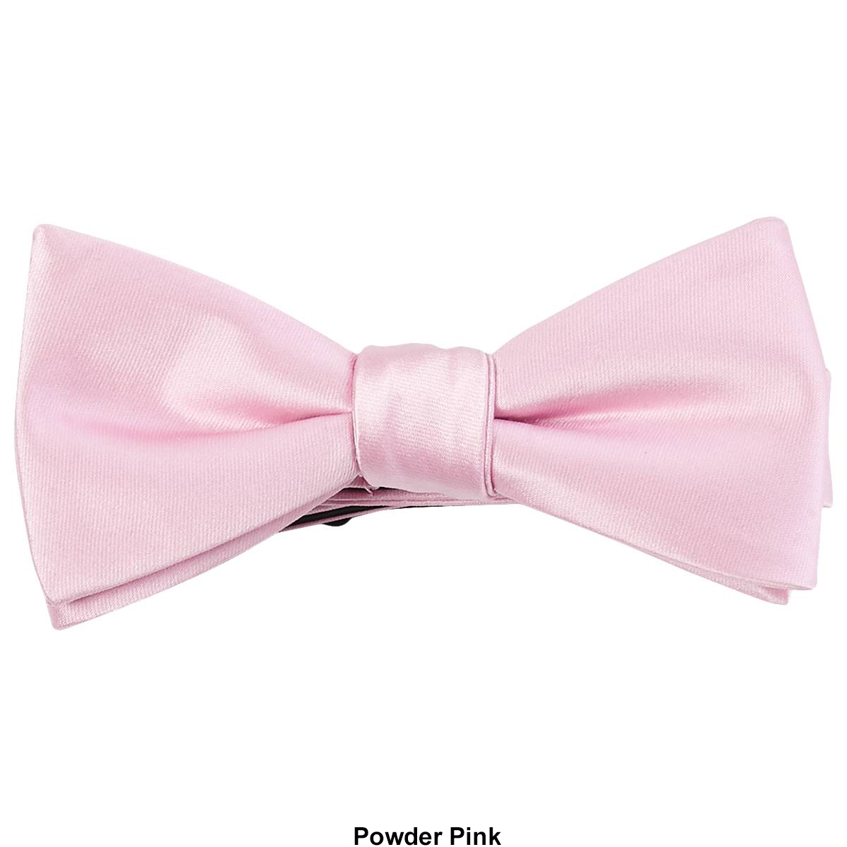 Mens Perry Ellis Satin Solid Bow In Box