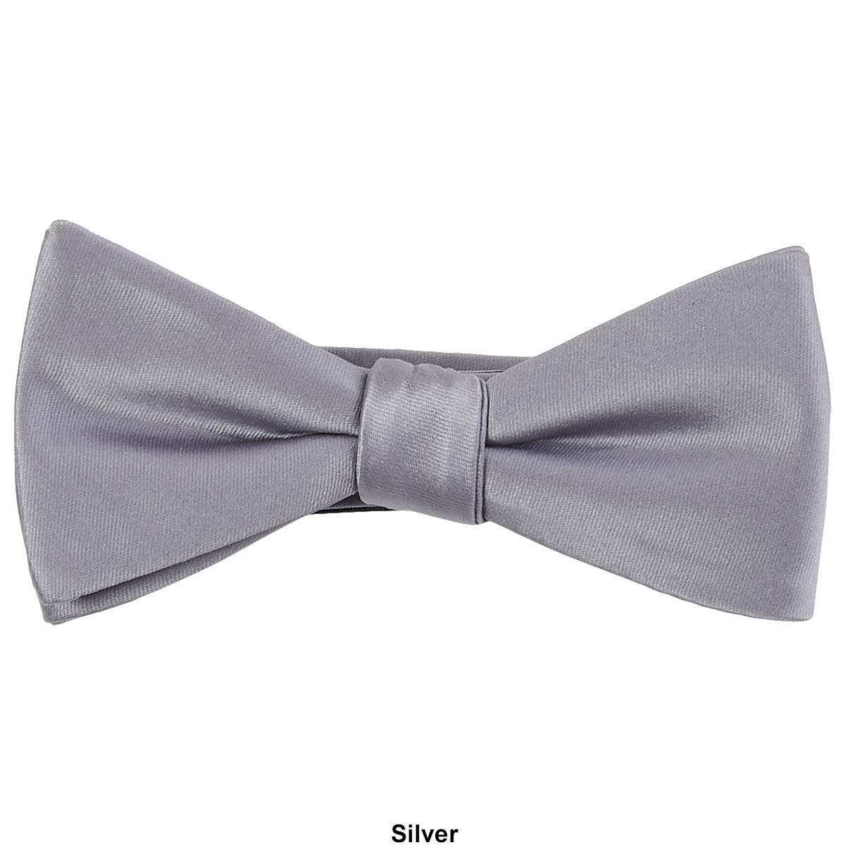 Mens Perry Ellis Satin Solid Bow In Box