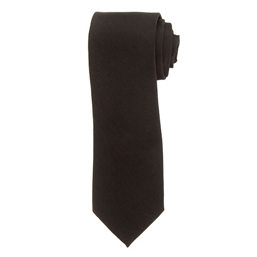 Mens Axist Solid Tie With Tie Bar