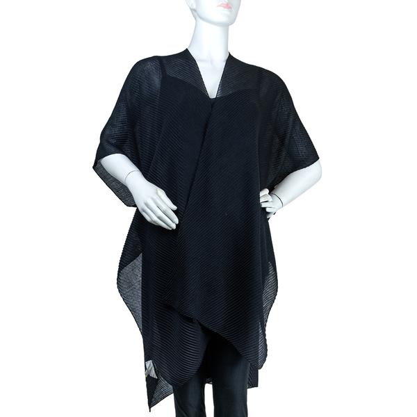 Womens Adrienne Vittadini Pleated Oversize Mesh Kimono