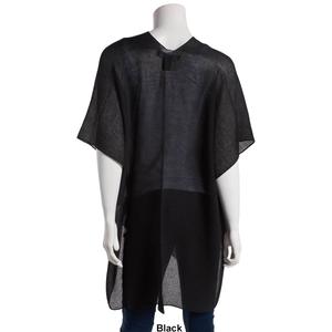 Womens Adrienne Vittadini Pleated Oversize Mesh Kimono alternate view