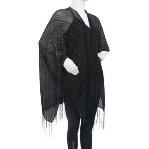 Womens Jessica McClintock Hologram Slinky Kimono