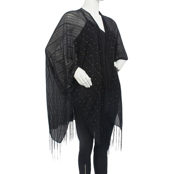 Womens Jessica McClintock Hologram Slinky Kimono