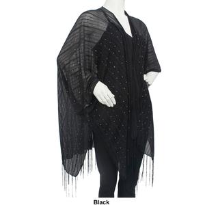 Womens Jessica McClintock Hologram Slinky Kimono alternate view