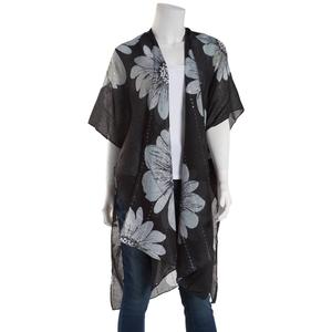 Womens Jessica McClintock Allover Floral Sequin Kimono