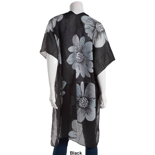 Womens Jessica McClintock Allover Floral Sequin Kimono alternate view