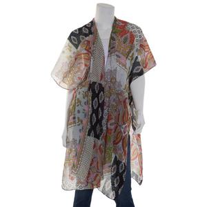 Womens Jessica McClintock Patchwork Kimono