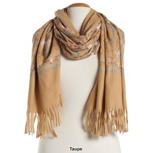 Womens Jessica McClintock Embroidered Floral Scarf alternate view