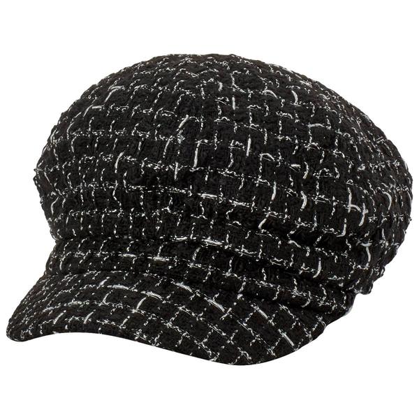 Womens Madd Hatter Tweed Newsboy Cap