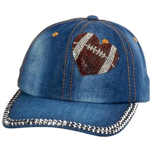 Womens Madd Hatter Football Bling Baseball Cap alternate view
