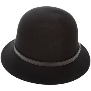 Womens Madd Hatter Gold Trim Cloche Hat