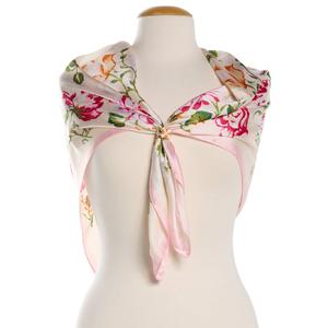 Womens Jessica Mcclintock Pink Roses Scarf alternate view