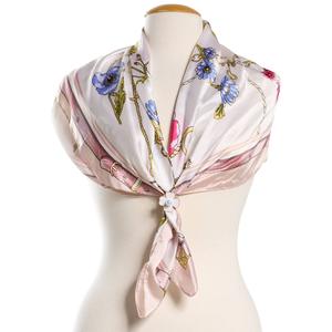 Womens Jessica McClintock Blush Floral Square Scarf