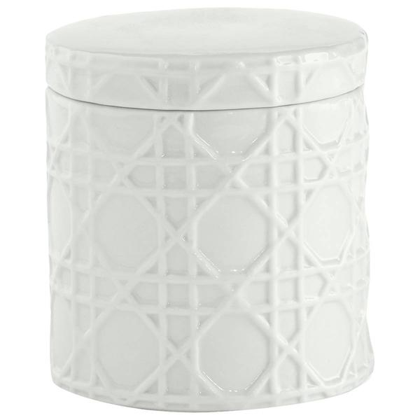 Cassadecor Wicker Bath Accessories - Cotton Jar