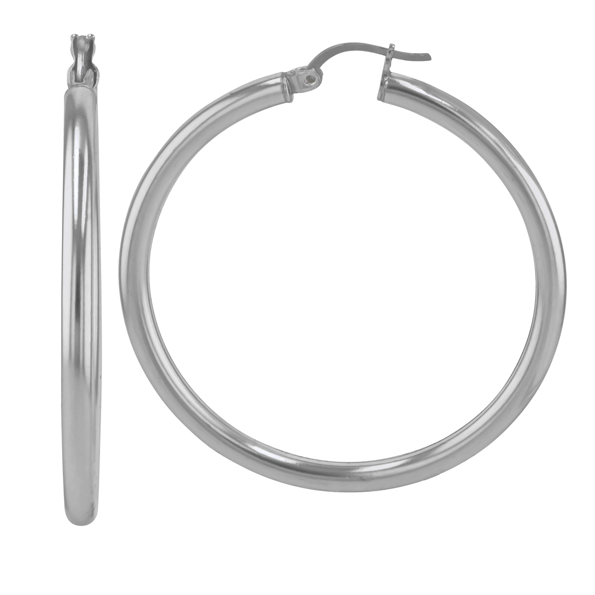 Polished Sterling Silver Hoop Earrings