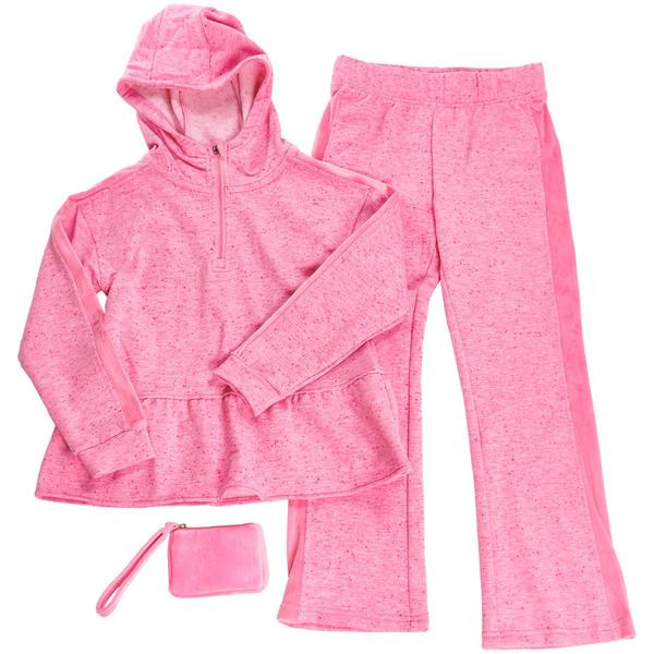 Girls (4-6x) 90 Degree(R) by Reflex Brushed Hoodie & Flare Pants alternate view