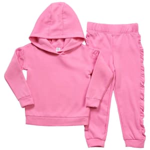 Toddler Girl 90 Degree® by Reflex Solid Ruched Hoodie & Joggers
