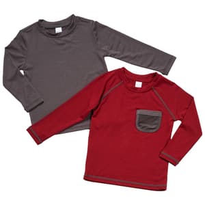 Toddler Boy 90 Degree® by Reflex 2pk. Brushed Long Sleeve Tees