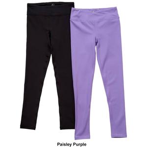 Girls (7-12) 90 Degree(R) by Reflex 2pk. Everyday Straight Leggings