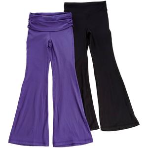 Girls (7-14) 90 Degree(R) by Reflex 2pk. Rouched Foldover Leggings alternate view
