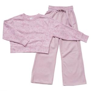Girls (7-12) 90 Degree(R) by Reflex Tie Dye Top & Wide Scuba Pants