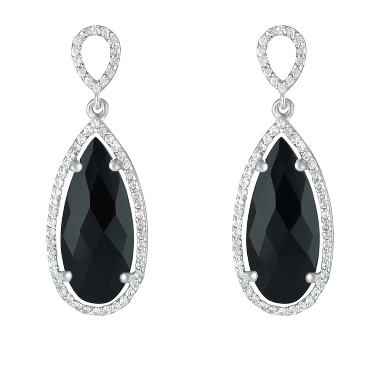 Gemstone Classics(tm) Black Onyx Dangle Earrings