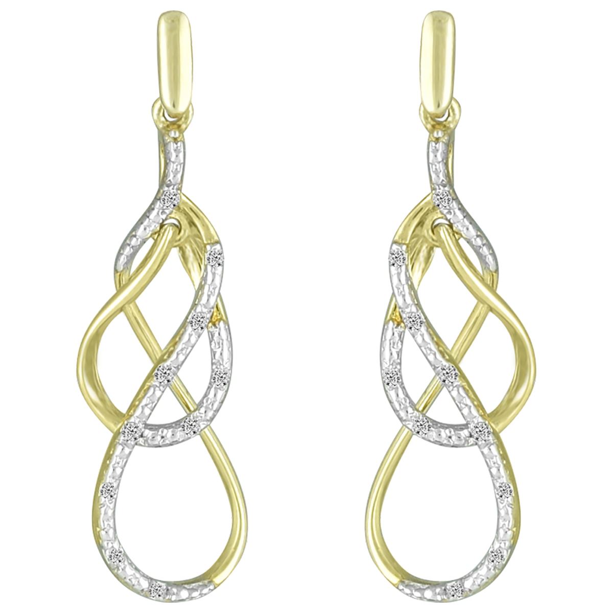 Gemstone Classics(tm) 10kt. Gold Diamond Infinity Dangle Earrings