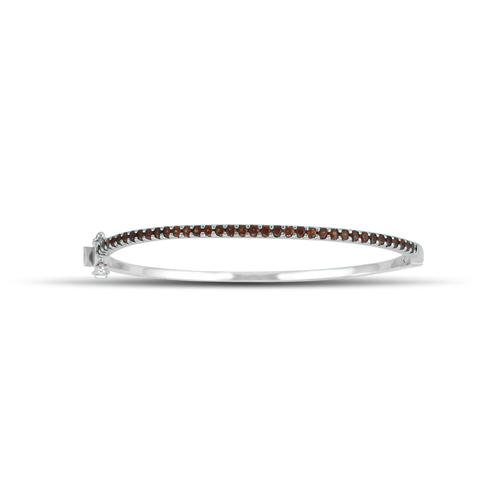 Gemstone Classics(tm) Sterling Silver Garnet Bangle Bracelet