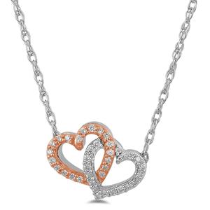 Nova Star(R) Rose Gold over Sterling Silver Lab Grown Diamond Doub