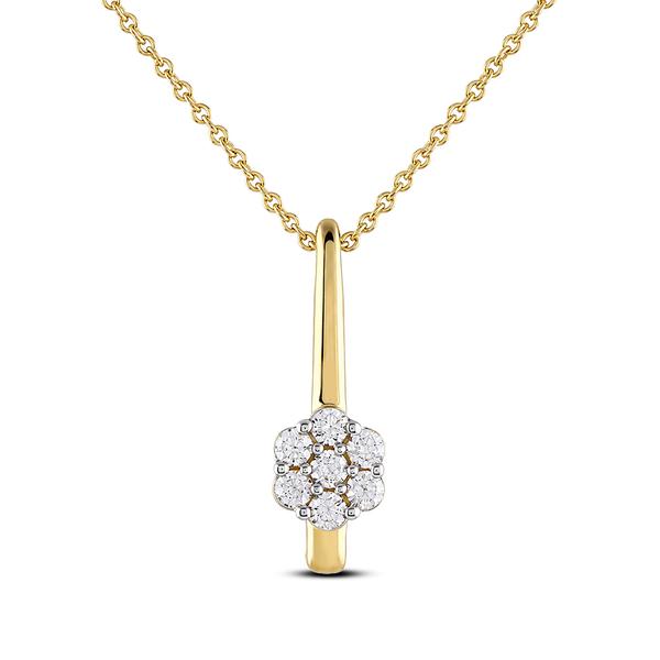 Nova Star(R) Flower Cluster 1/4ctw. Lab Grown Diamond Pendant