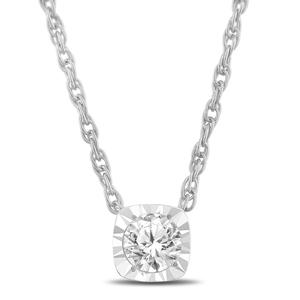 Nova Star(R) Sterling Silver Lab Grown Diamond Pendant Necklace