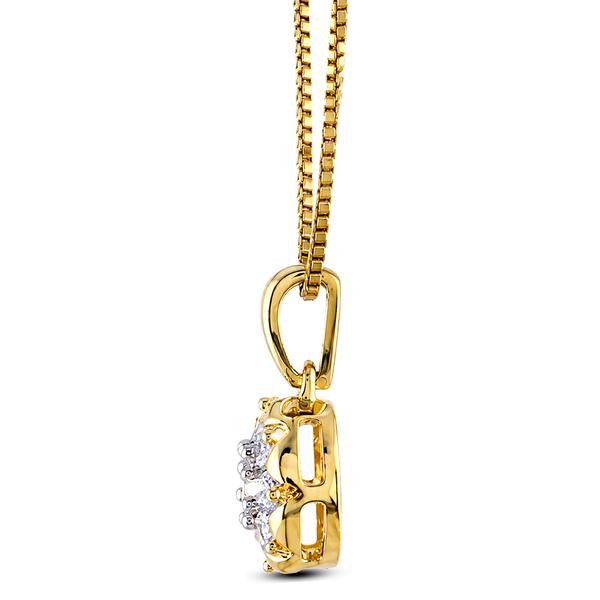 Nova Star(R) Yellow Gold 1/4ctw. Lab Grown Diamond Flower Pendant alternate view