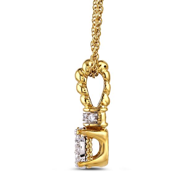 Nova Star(R) Yellow Gold Plated 1/4ctw. Lab Grown Diamond Pendant alternate view