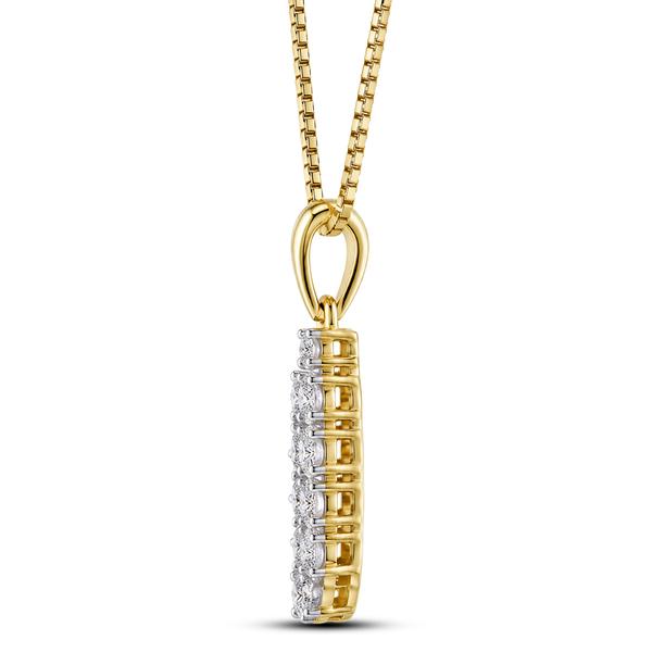 Nova Star(R) Yellow Gold 1/4ctw. Lab Grown Diamond Teardrop Pendant alternate view