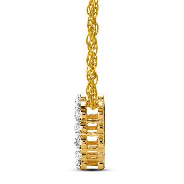 Nova Star(R) Yellow Gold 1/4ctw. Lab Grown Diamond Circle Pendant alternate view