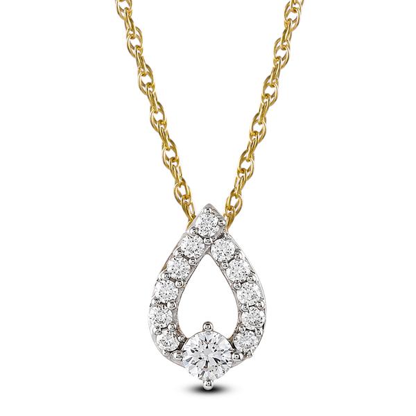 Nova Star(R) Yellow Gold 1/4ctw. Lab Grown Diamond Pendant