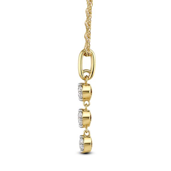Nova Star(R) Yellow Gold 1/4ctw. Lab Grown Diamond Line Pendant alternate view
